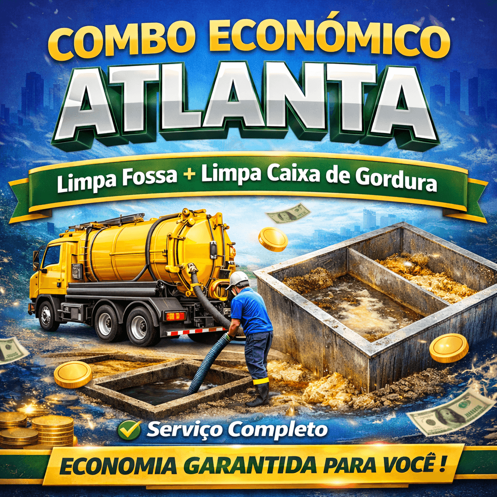 LIMPA FOSSA em CUIABA e VG / Atendimento rapido 45 minuto - limpa fossa e desentupidora em Cuiaba e Varzea Grande combo economico atlanta limpa fossa e desentupidora promocao preço justo